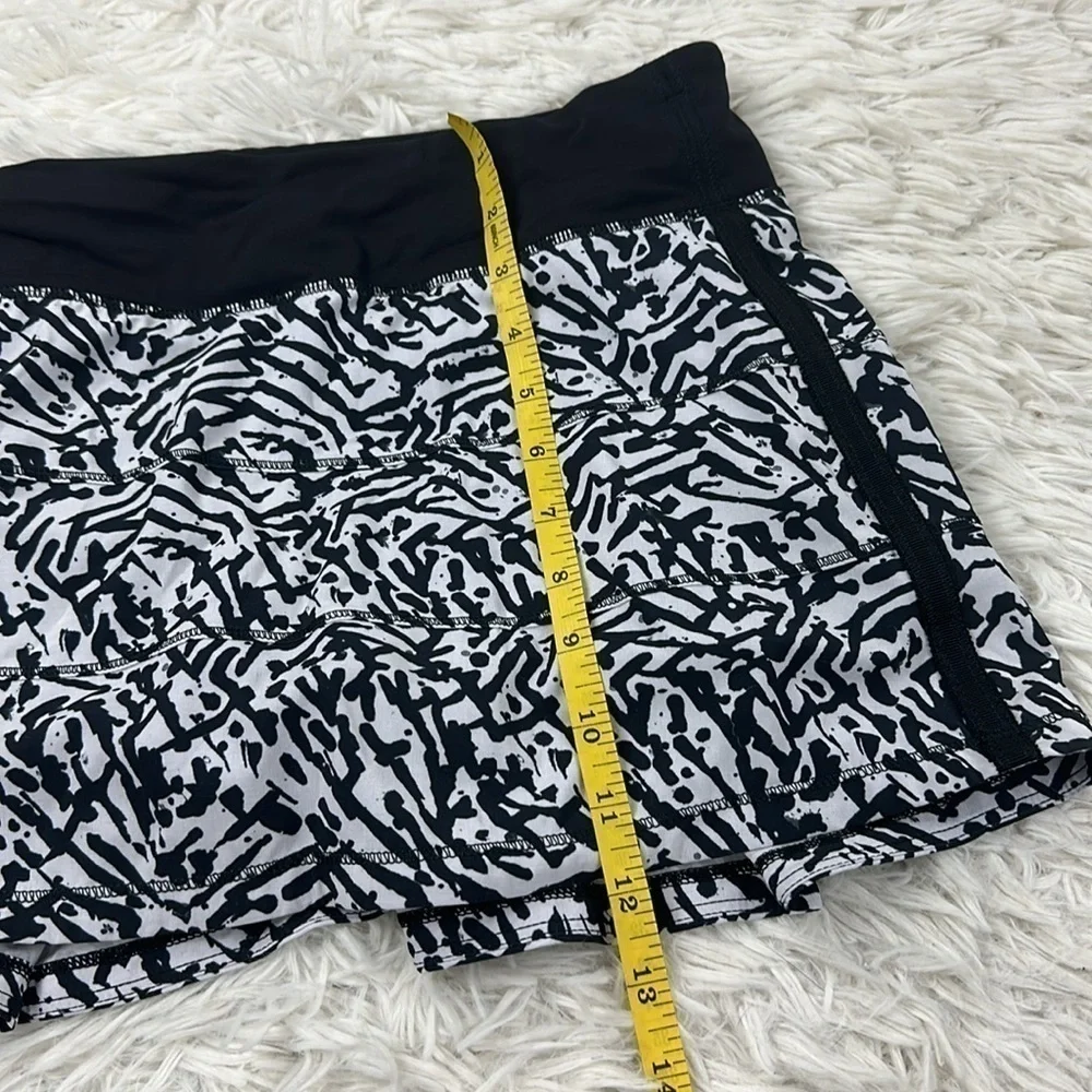 Lululemon Pace Rival Skirt *4-way Stretch (Regular) Brushed Animal White Black